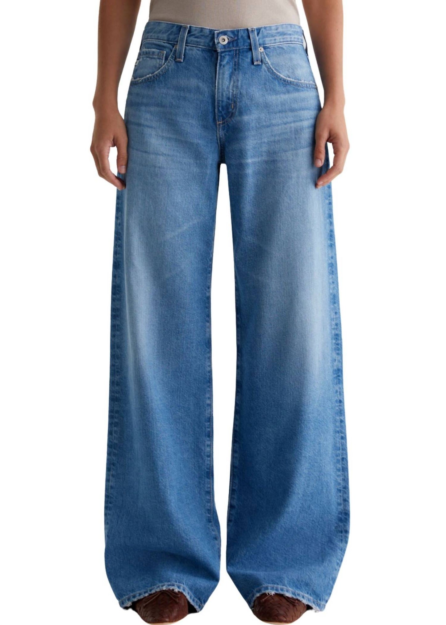 Ag Jeans - Adria Low-Rise Wide Leg Jeans