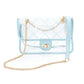 Bella Chic - Women's Quilted Clear Pvc Bag