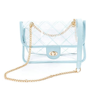 Bella Chic - Women's Quilted Clear Pvc Bag