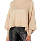 Calvin Klein Women's Everyday Turtle Neck Sweater, Travertine Heather, Small/Medium