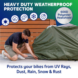 Capa de bicicleta impermeável para armazenamento ao ar livre