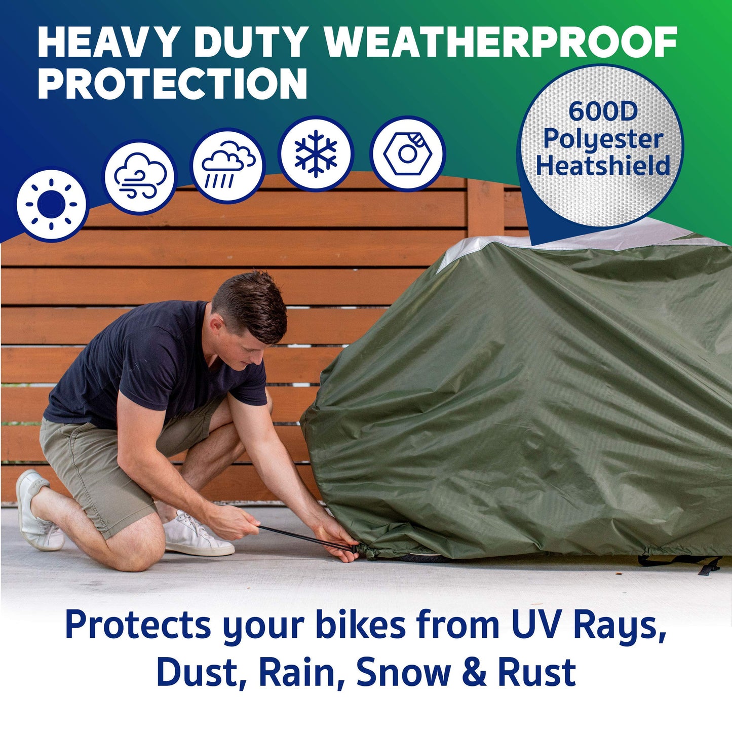 Capa de bicicleta impermeável para armazenamento ao ar livre