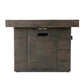 Anchorage 32'' Wood Square MGO Fire Pit Brown - 40,000 BTU