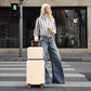 14'/20' 2-Piece ABS Spinner Wheel Luggage Set (Beige)