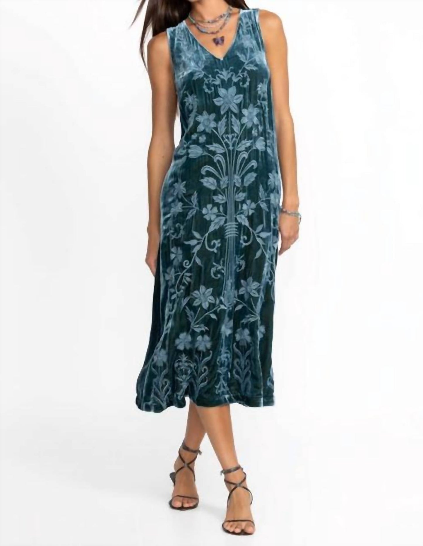Johnny Was - VELVET V-NECK DRESS