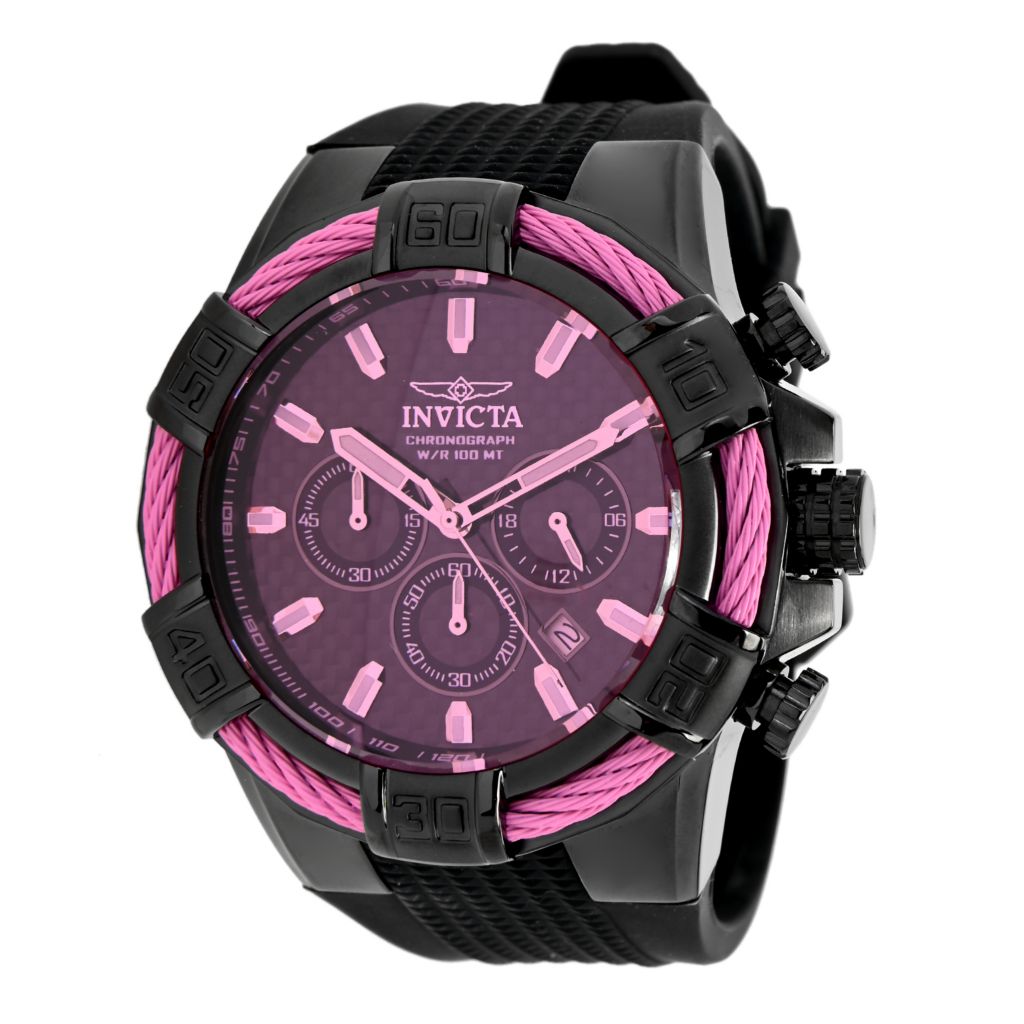 Relógio Invicta Bolt Radar 52 mm Quartz Chrono com pulseira de fibra de carbono