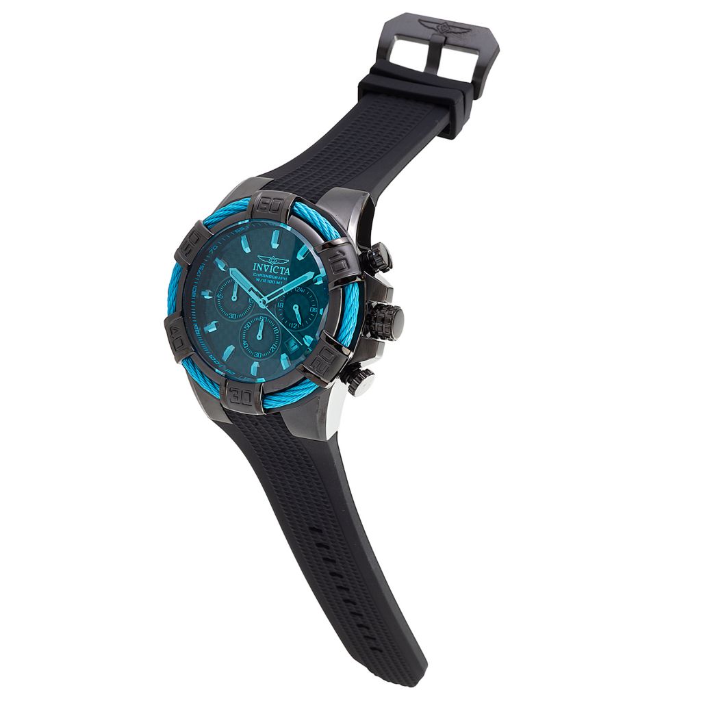 Relógio Invicta Bolt Radar 52 mm Quartz Chrono com pulseira de fibra de carbono
