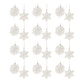 Wood Cut-Out Snowflake Ornament (Set of 24), White