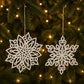 Wood Cut-Out Snowflake Ornament (Set of 24), White