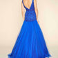 Mac Duggal - Deep V-neck Floor Length Ball Gown