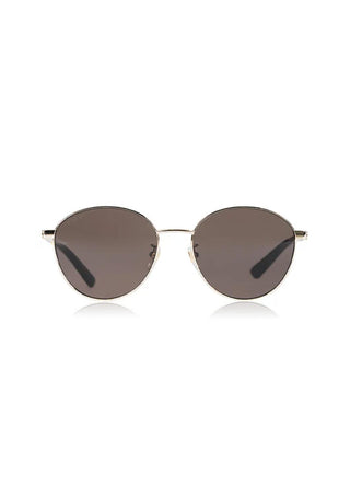 Gucci - Óculos de sol redondos de metal vintage femininos