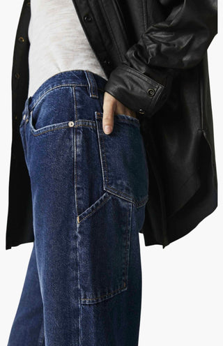 Free People - Calça jeans larga de cintura alta Tinsley