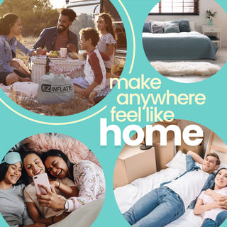 Colchão de ar de luxo duplo EZ INFLATE com bomba embutida 