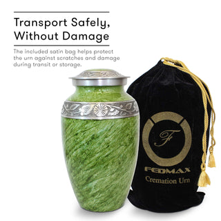 Urnas de cremação para adultos com bolsa de veludo