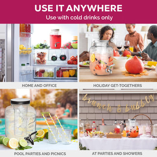 Dispensador de bebidas de vidro 