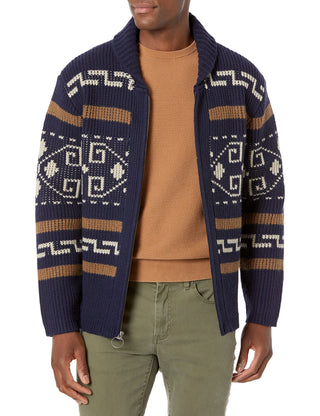 Suéter cardigan com zíper Westerley masculino Pendleton