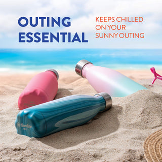 Garrafa de água de aço inoxidável com isolamento triplo - pacote com 2 