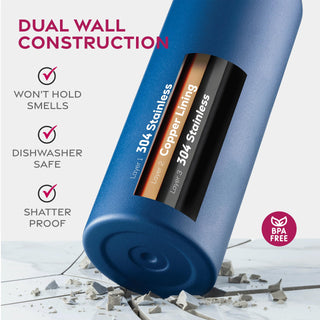 Garrafa de água esportiva térmica com canudo 