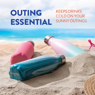 Garrafa de água de aço inoxidável com isolamento triplo - pacote com 2 