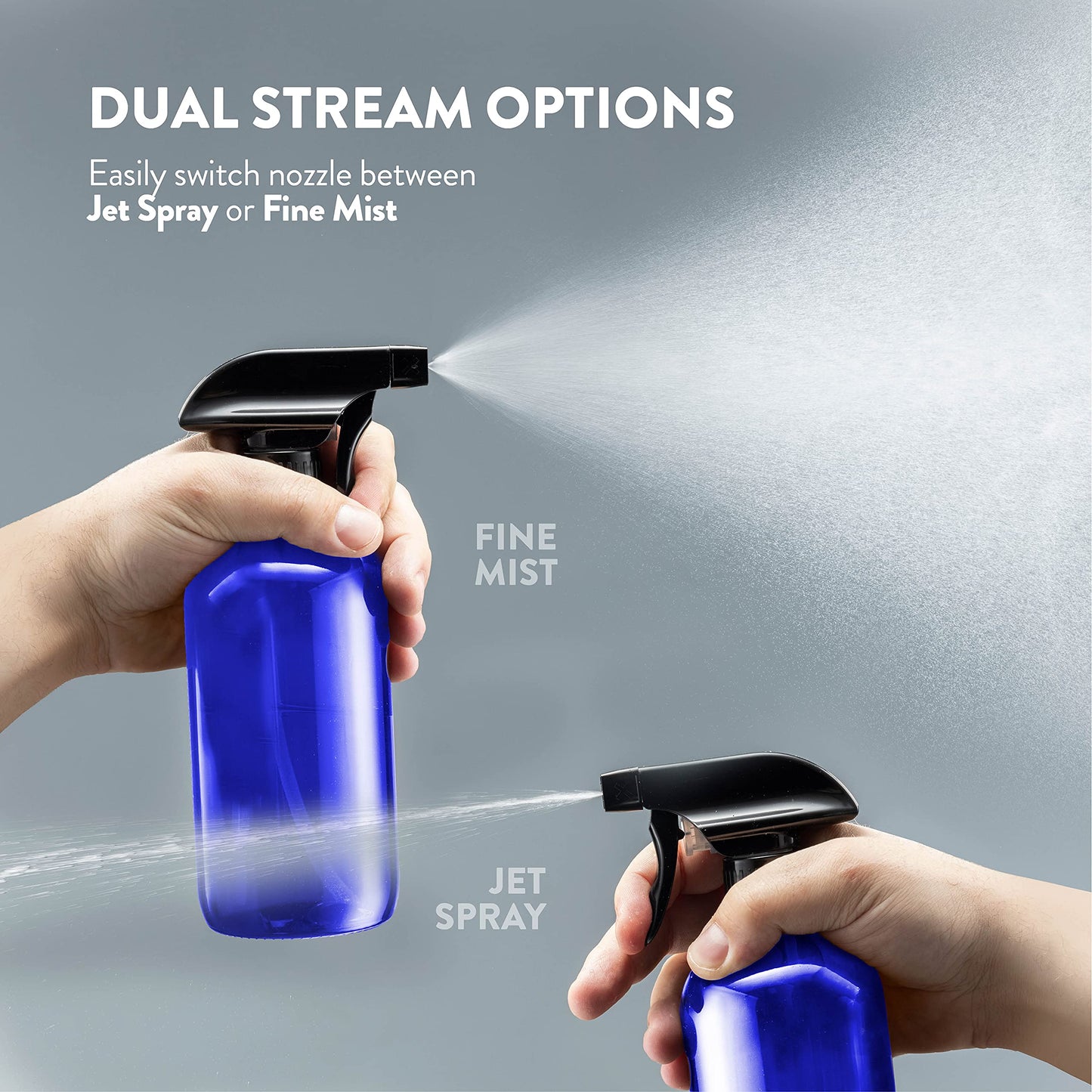 Frascos de spray de vidro - 16 oz, pacote com 2 