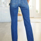Judy Blue - Mid Rise Raw Hem Bootcut Jeans