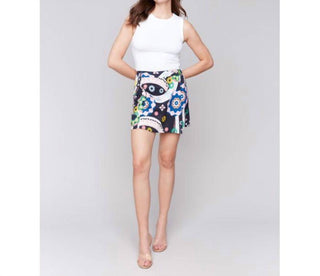 Charlie B - Linen Blend Wrap Skort
