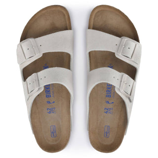 Birkenstock - Sandálias masculinas de couro e camurça Arizona com palmilha macia