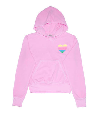 Firehouse - Girls' Georgia Striped Heart Hoodie