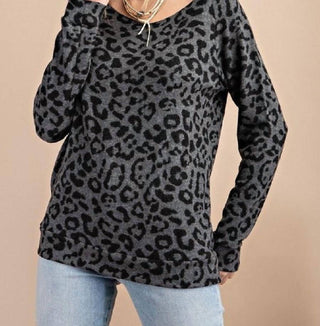 143 Story - Blusa de malha leopardo