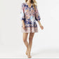 Coco + Carmen - Smocked Mini Dress With Tie Neck