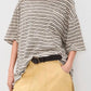 Free People - All Love Stripe Oversized Pocket Tee