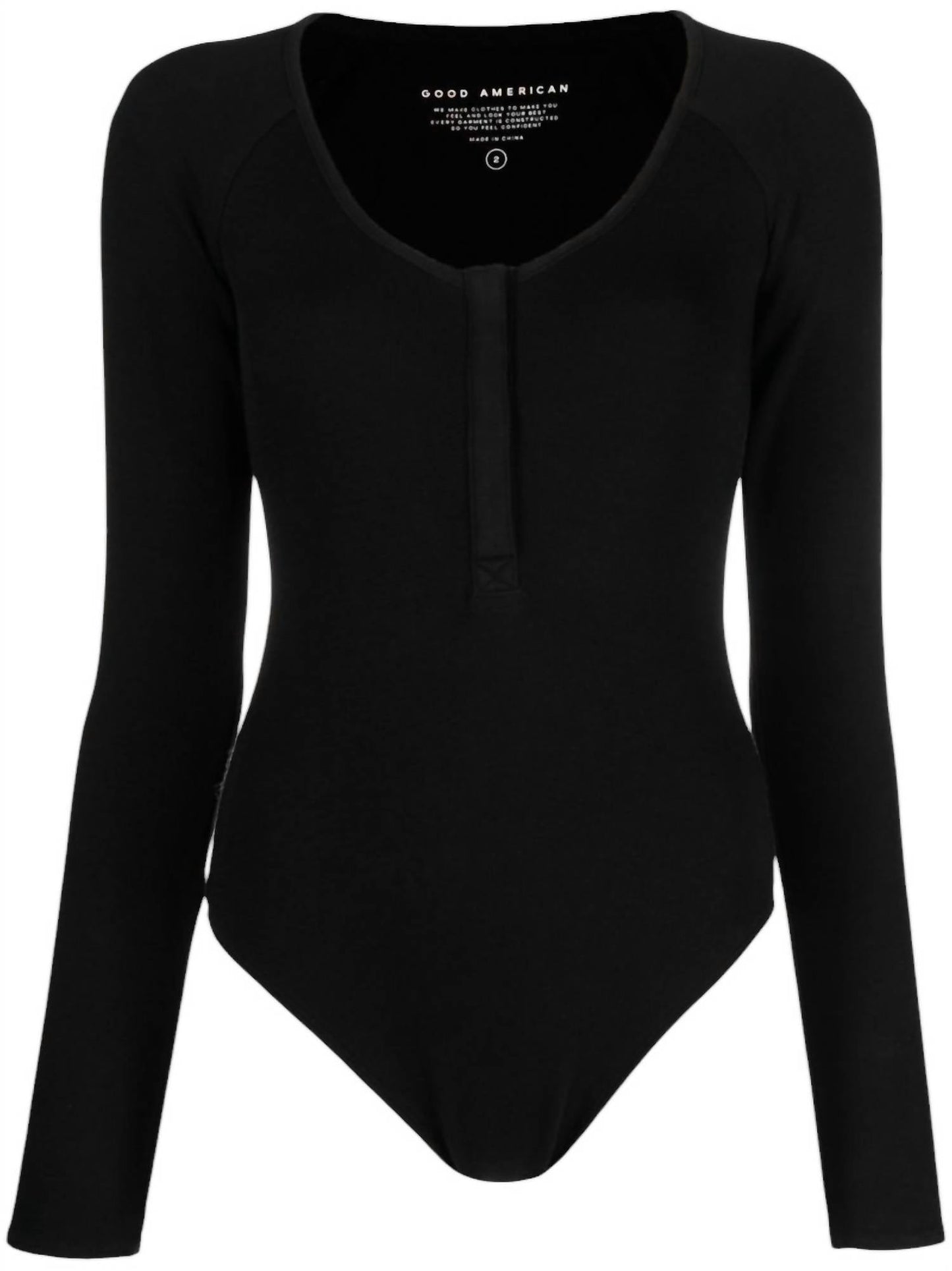 Good American - Women's The Feel Good Long Sleeve Bodysuit