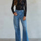 By Together - Women's Knit Seamless Jacquard Mock Neck Long Sleeve Top