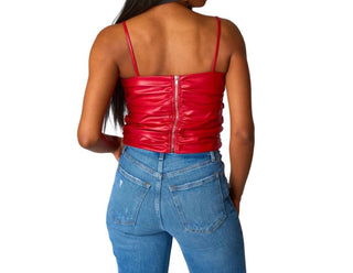 Buddylove - Regata cropped de couro vegano Jolie