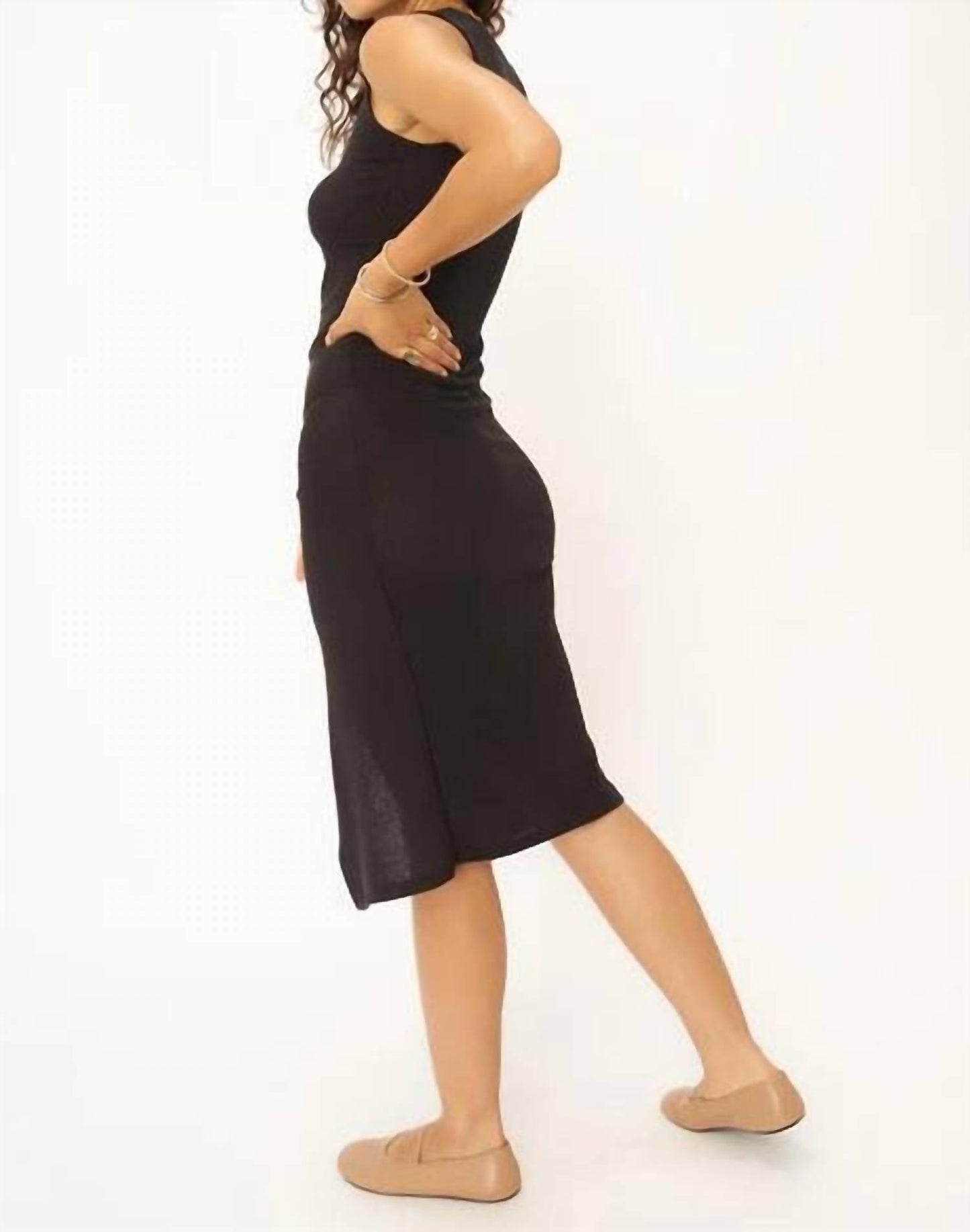 Project Social T - Lana Fitted Asymmetrical Ruched Tank Dress