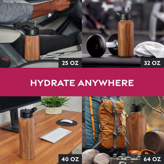 Garrafa de água esportiva térmica com canudo 