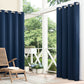ECLIPSE Bradford Waterproof Blackout Thermal Insulated Grommet Outdoor Curtain for Patio or Porch (1 Panel), 52 in x 108 in, Navy