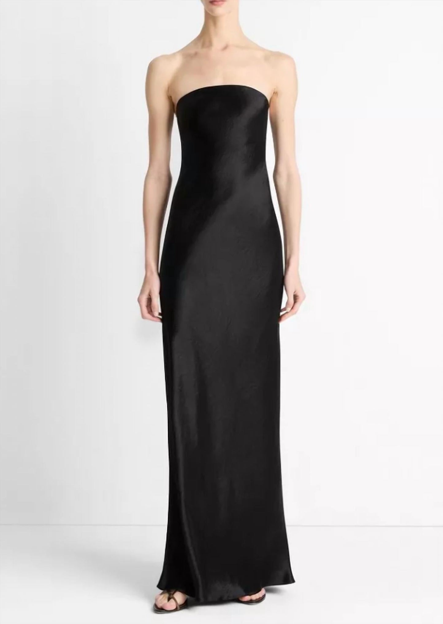 Vince - Satin Strapless Maxi Dress