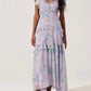 Astr - Mable Floral Tiered Ruffle Maxi Dress