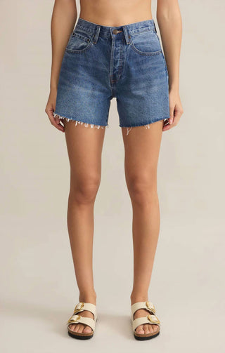 Z Supply - Short jeans de cintura alta para o dia a dia
