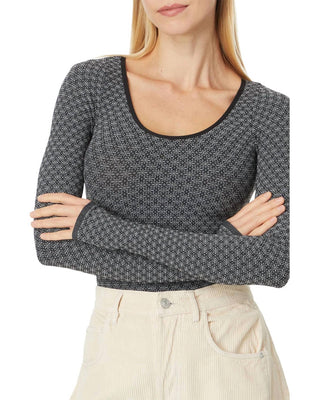 Free People - BLUSA DE MANGA LONGA COM CARTA DE AMOR