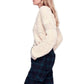 Free People - Crochet Wool Blend Pullover Sweater Cream
