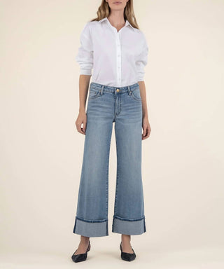 Kut From The Kloth - Calça jeans Meg High Rise Fab Ab Wide Leg