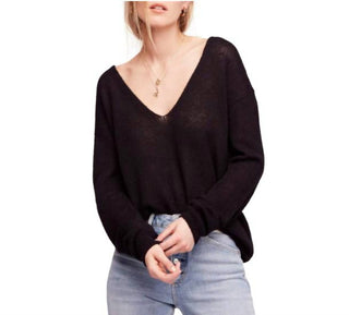Free People - Suéter Gossamer com decote em V