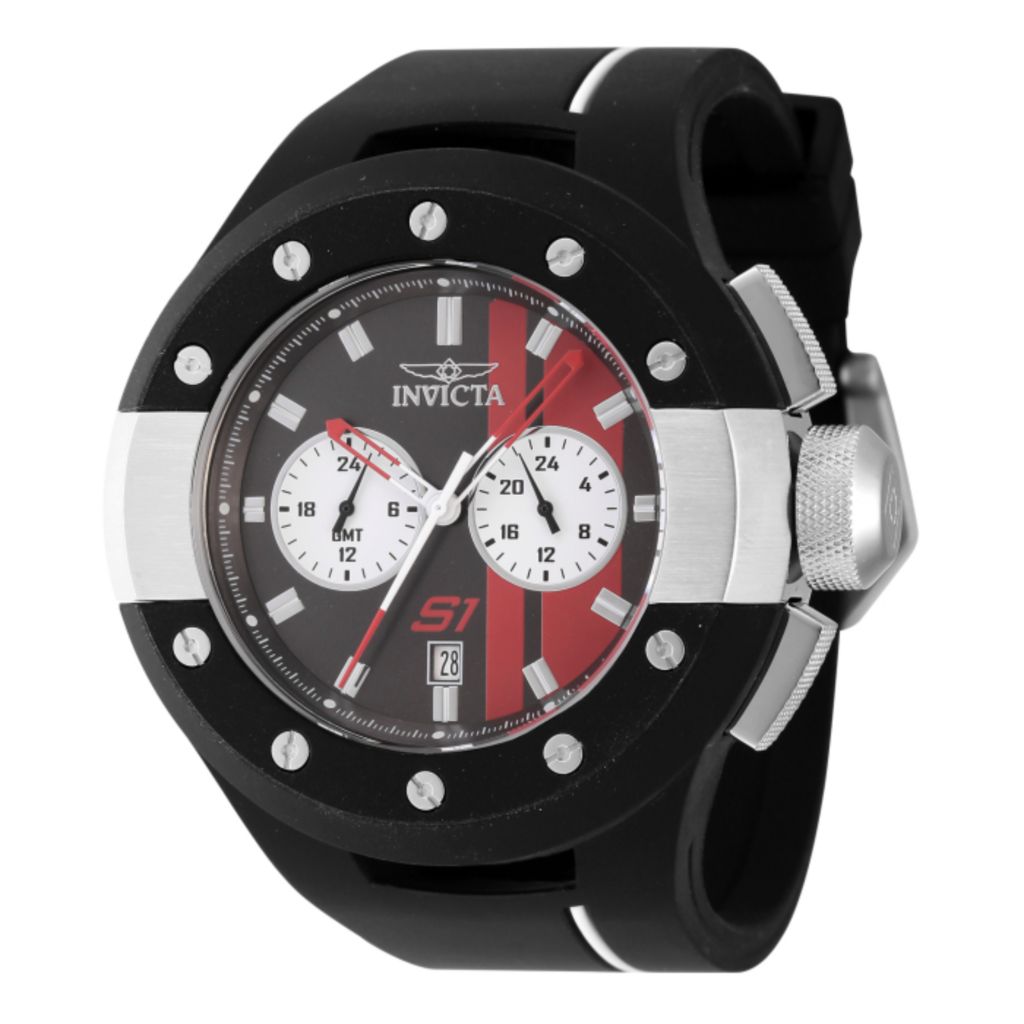 Relógio Invicta S1 Rally 52 mm Quartz Dual Time com pulseira de silicone
