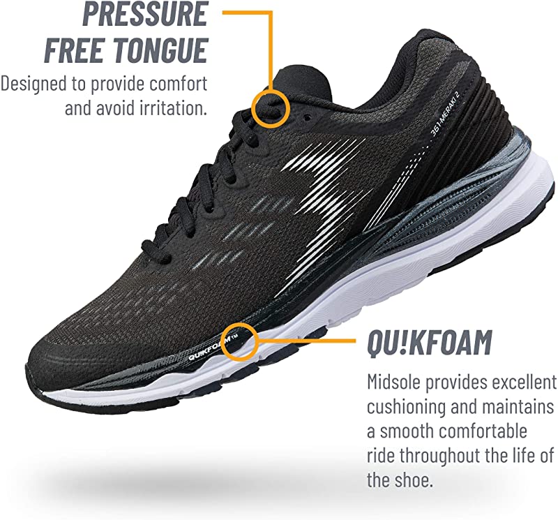 Tênis de corrida 361 Meraki 2 feminino, preto/branco