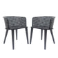 Milan Outdoor Dining Chair Set of 2