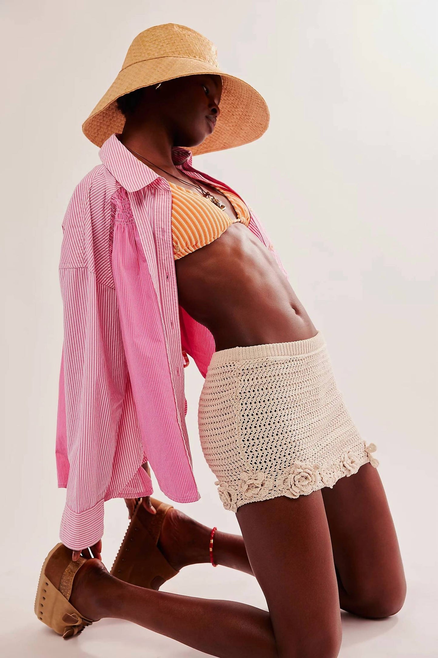 Free People - Crochet Mini Skirt