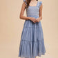 In-Loom - Contrast Stitched Smocked Maxi Dress