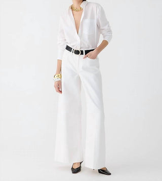 J.Crew - Calça jeans superlarga de cintura alta